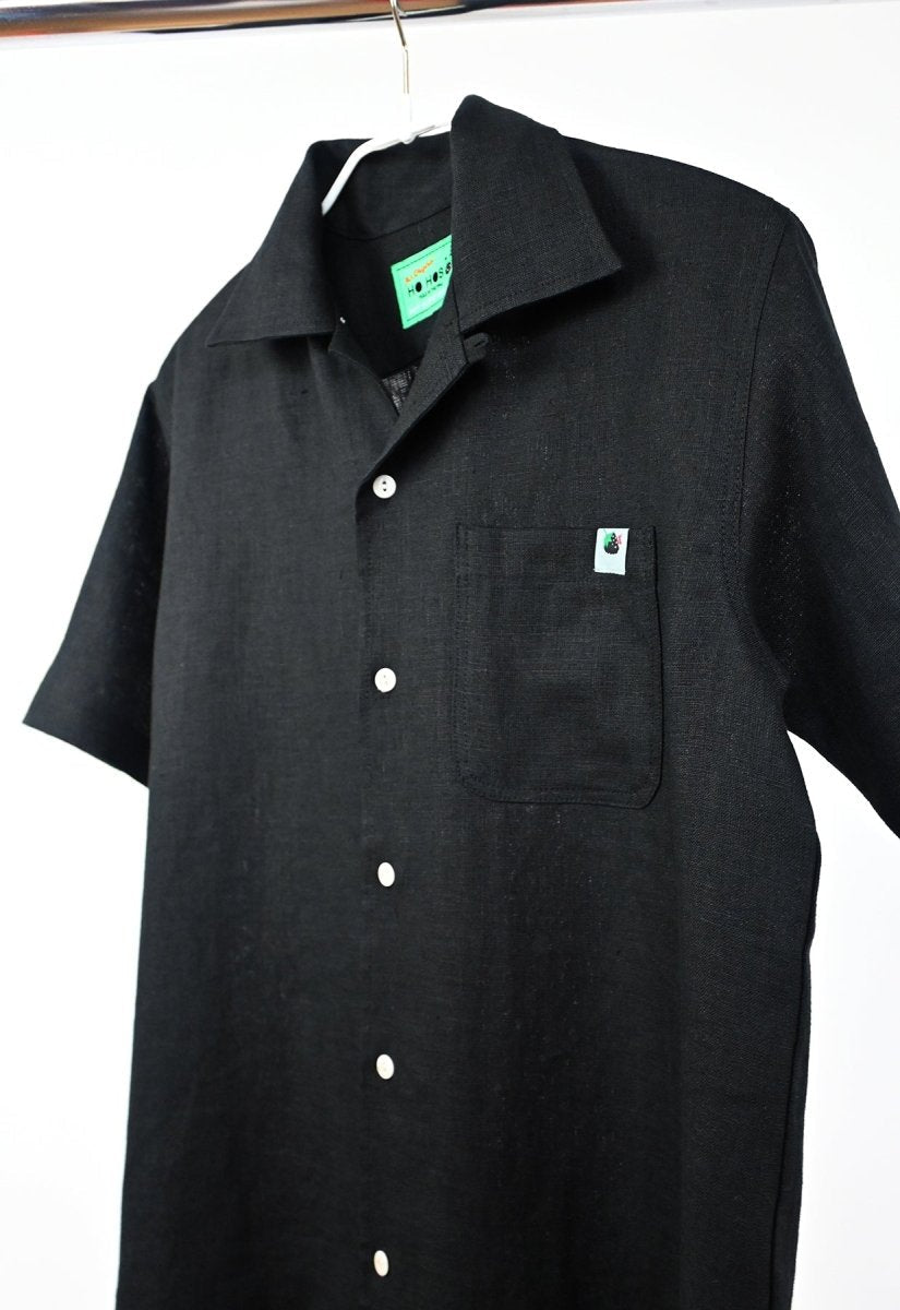 "Tutti Frutti" Heavy Linen Shirt - Blackberry (ONE-OFF)