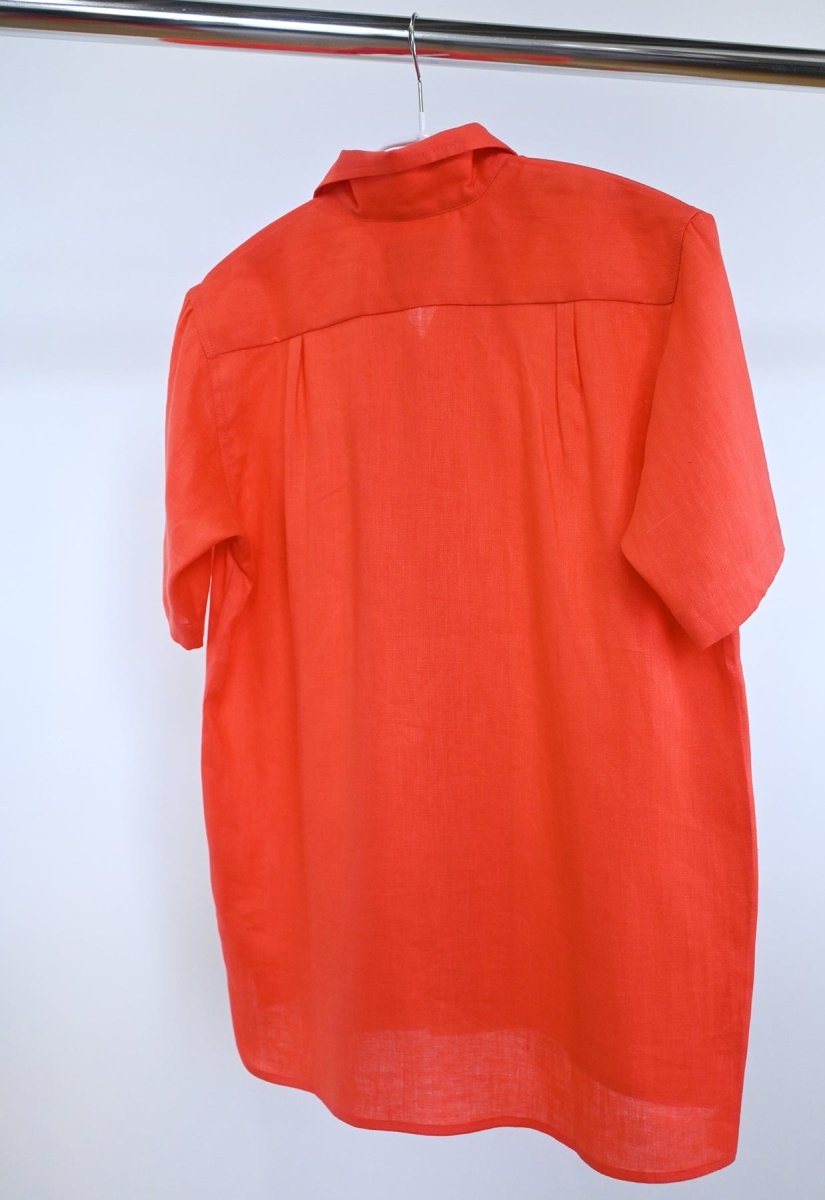 "Tutti Frutti" Linen Shirt - Tomato